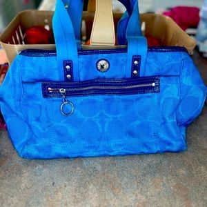 Blue Coach Purse well loved
